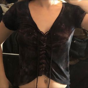 Black and purple top